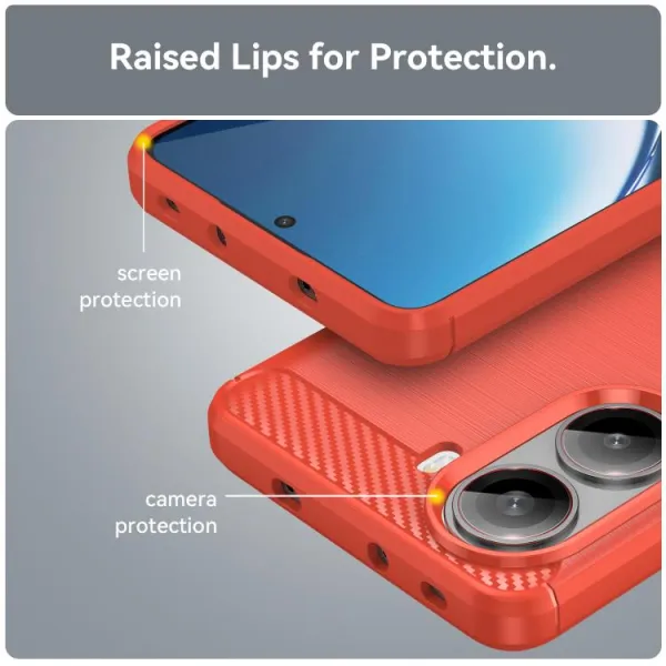 FLEXI TPU Ochranný kryt Xiaomi Poco X7 Pro červený