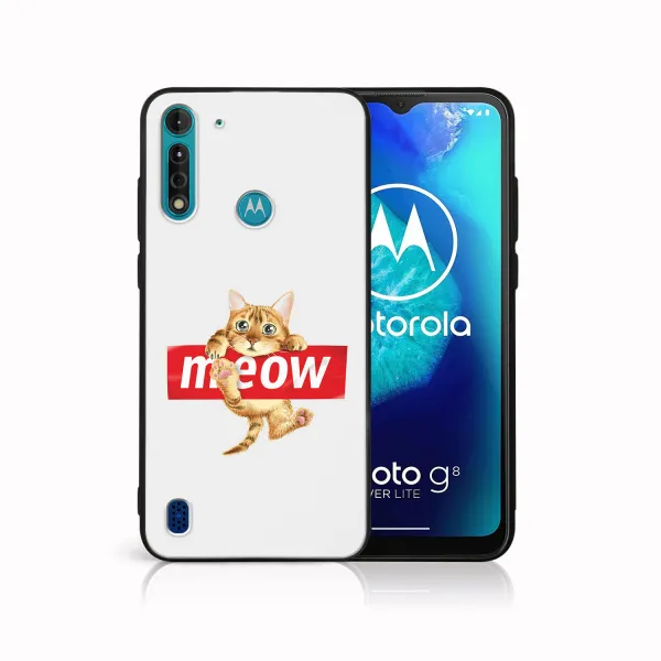 MY ART Ochranný kryt pre Motorola Moto G8 Power Lite MEOW (183)