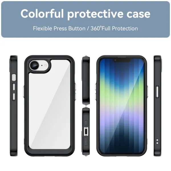CRYSTAL Ochranný kryt pre Apple iPhone 16e / iPhone 17e čierny