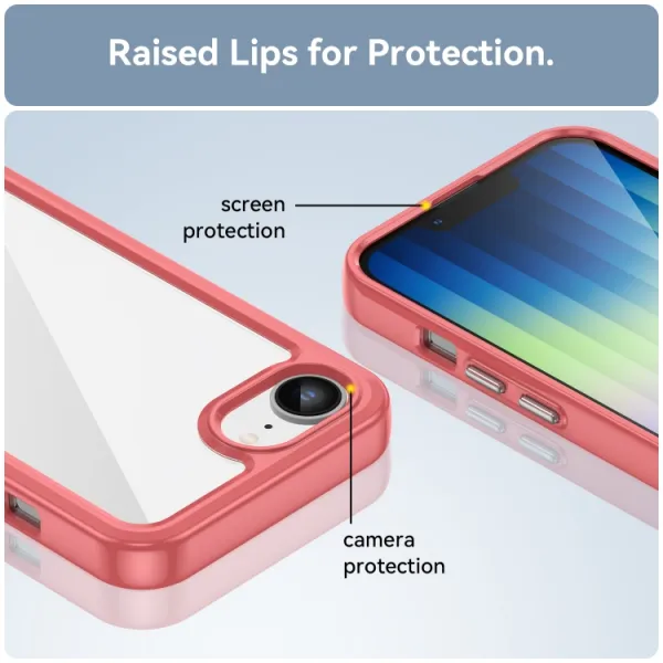 CRYSTAL Ochranný kryt pre Apple iPhone 16e / iPhone 17e červený