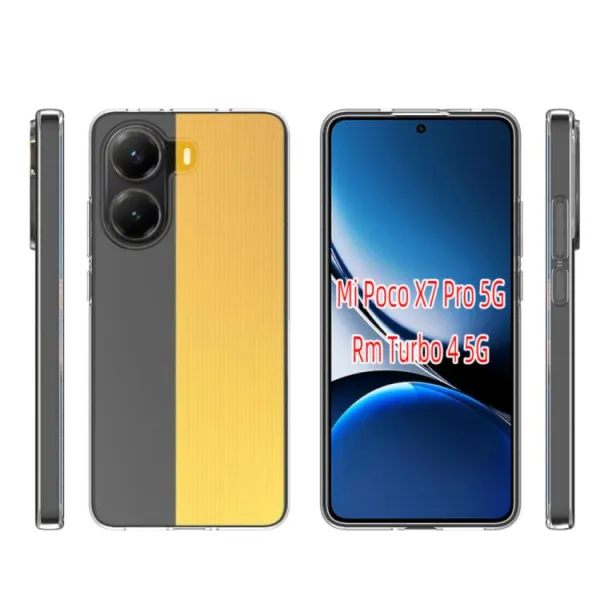 TPU Ochranný kryt pre Xiaomi Poco X7 Pro priehľadný