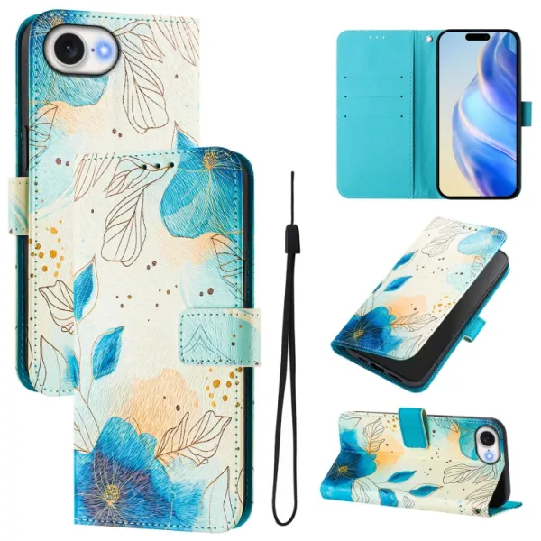 ART Peňaženkový kryt pre Apple iPhone 16e / iPhone 17e BLOOMY FLOWER
