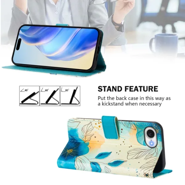ART Peňaženkový kryt pre Apple iPhone 16e / iPhone 17e BLOOMY FLOWER