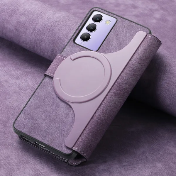 CASENEO MAGSAFE Peňaženkový obal 2v1 Vivo V40 SE 5G fialový