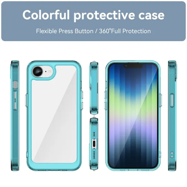 CRYSTAL Ochranný kryt pre Apple iPhone 16e / iPhone 17e tyrkysový