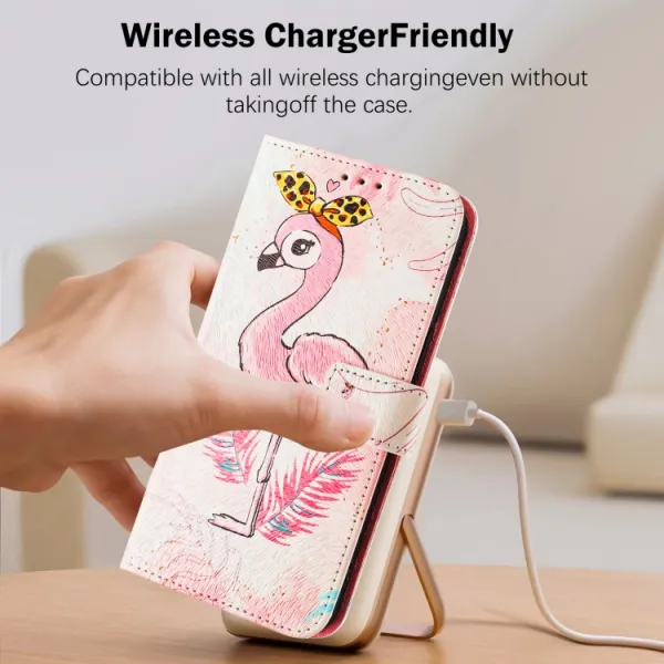 ART Peňaženkový kryt pre Apple iPhone 16e / iPhone 17e FLAMINGO