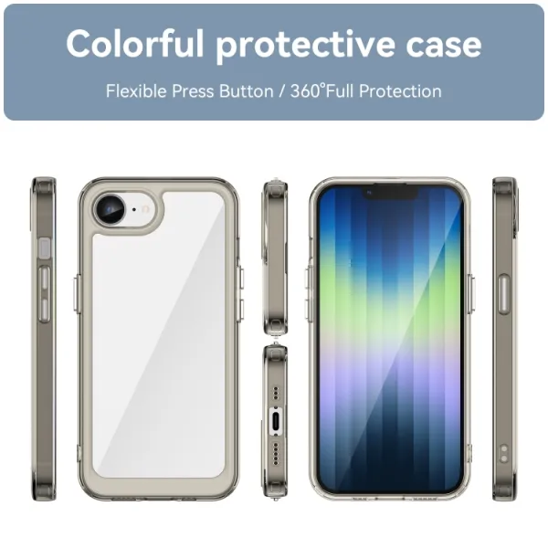 CRYSTAL Ochranný kryt pre Apple iPhone 16e / iPhone 17e šedý