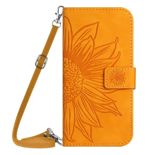 ART SUNFLOWER Peňaženkový obal so šnúrkou pre Apple iPhone Air žltý