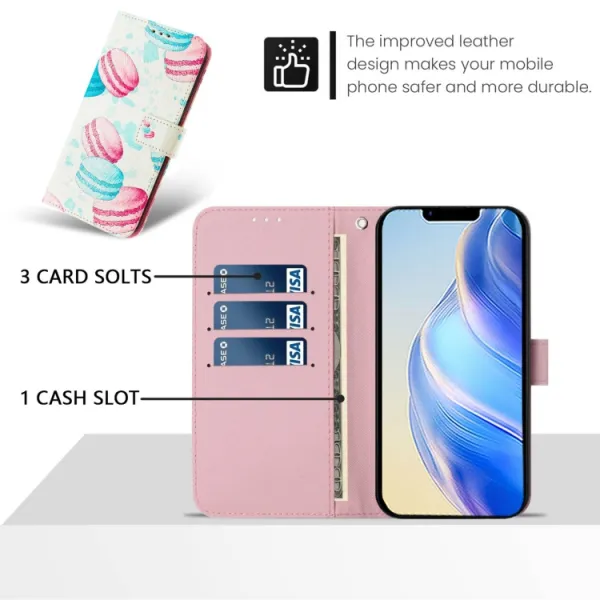 ART Peňaženkový kryt pre Apple iPhone 16e / iPhone 17e MACARONS