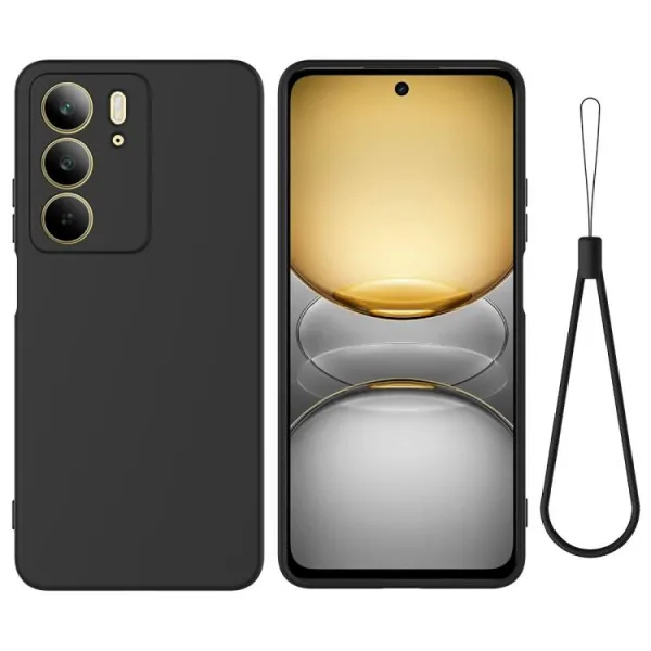 RUBBER Ochranný kryt pre Realme C75 / Realme 14x 5G čierny