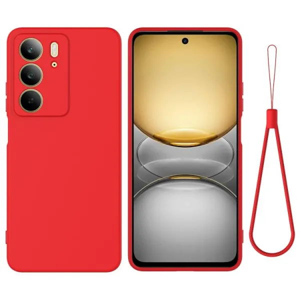RUBBER Ochranný kryt pre Realme C75 / Realme 14x 5G červený