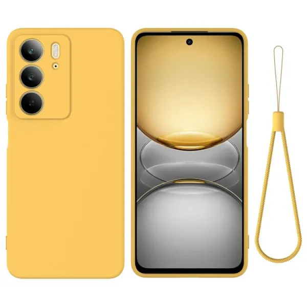 RUBBER Ochranný kryt pre Realme C75 / Realme 14x 5G žltý