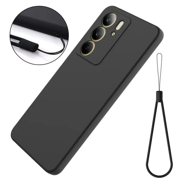 RUBBER Ochranný kryt pre Realme C75 / Realme 14x 5G čierny