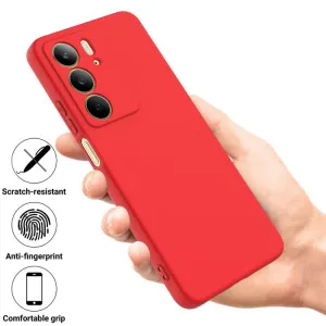 RUBBER Ochranný kryt pre Realme C75 / Realme 14x 5G červený