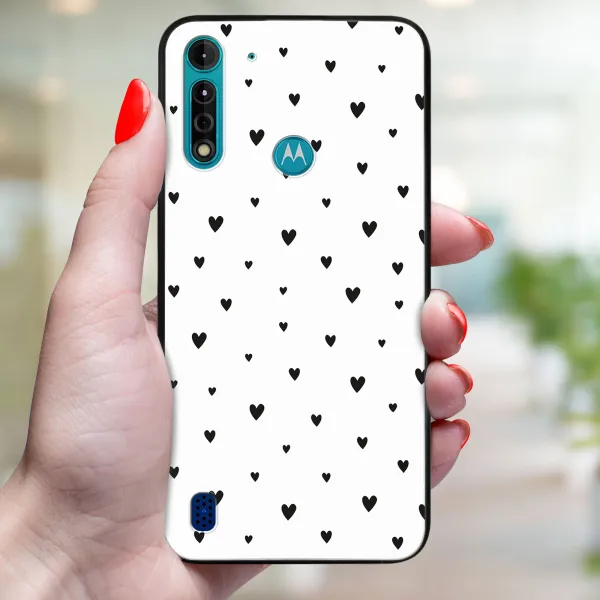 MY ART Ochranný kryt pre Motorola Moto G8 Power Lite BLACK HEARTS (167)