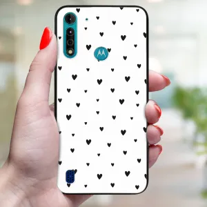 MY ART Ochranný kryt pre Motorola Moto G8 Power Lite BLACK HEARTS (167)