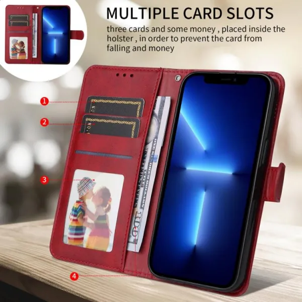 SMOOTH Peňaženkové puzdro pre Xiaomi Redmi Note 14 červené