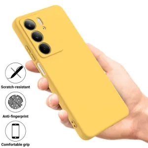 RUBBER Ochranný kryt pre Realme C75 / Realme 14x 5G žltý