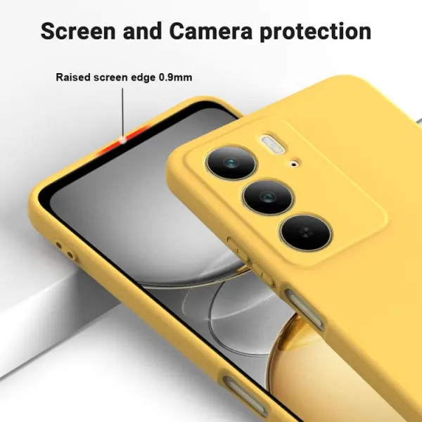RUBBER Ochranný kryt pre Realme C75 / Realme 14x 5G žltý