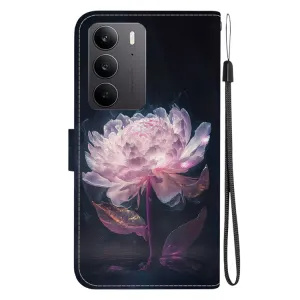 ART Peňaženkový kryt pre Realme C75 / Realme 14x 5G PURPLE PEONY