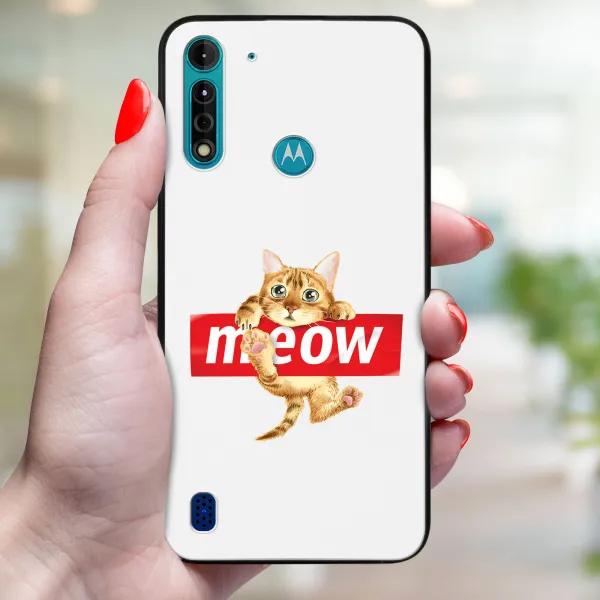 MY ART Ochranný kryt pre Motorola Moto G8 Power Lite MEOW (183)