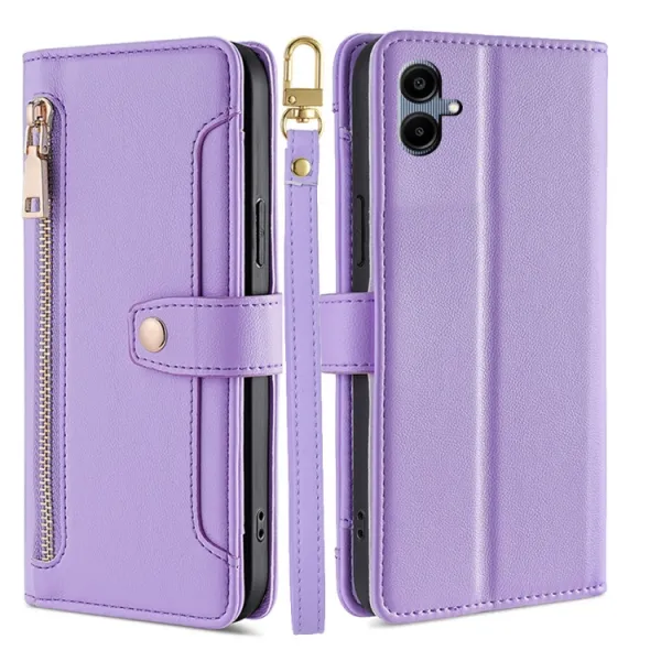 PASTEL Peňaženkové puzdro pre Samsung Galaxy A06 fialové