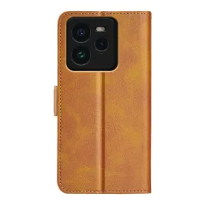 SIDE Peňaženkové puzdro pre Realme GT 7 Pro 5G svetlohnedé