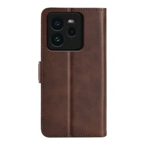 SIDE Peňaženkové puzdro pre Realme GT 7 Pro 5G tmavohnedé