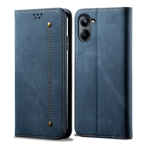 DENIM Peňaženkový kryt pre Samsung Galaxy A06 modrý