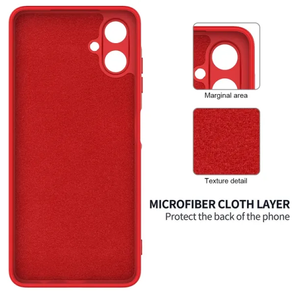 RUBBER Ochranný obal pre Samsung Galaxy A06 červený