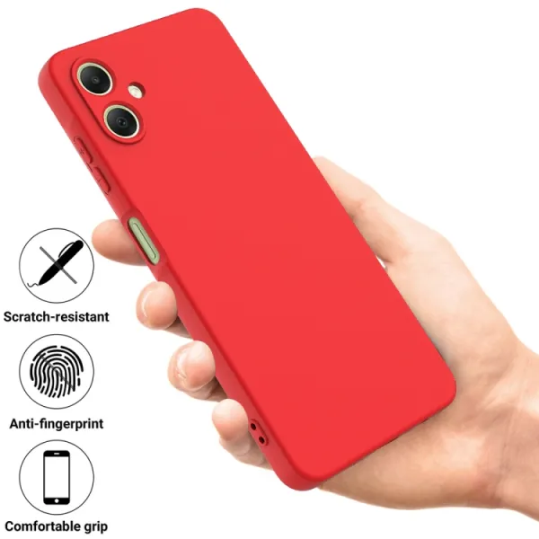 RUBBER Ochranný obal pre Samsung Galaxy A06 červený