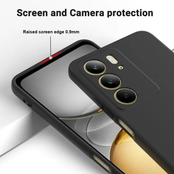 RUBBER Ochranný kryt pre Realme C75 / Realme 14x 5G čierny