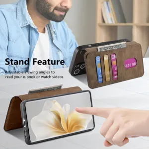 CASENEO MAGSAFE Peňaženkový obal 2v1 Vivo V40 Lite 5G hnedý