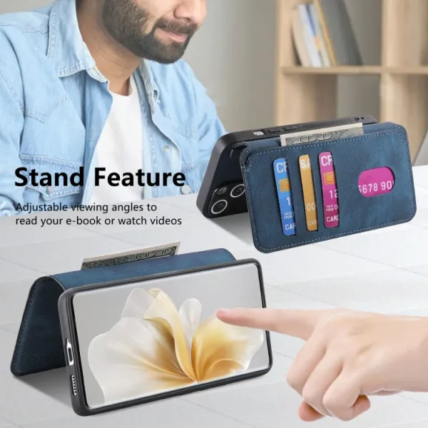 CASENEO MAGSAFE Peňaženkový obal 2v1 Vivo V40 Lite 5G modrý