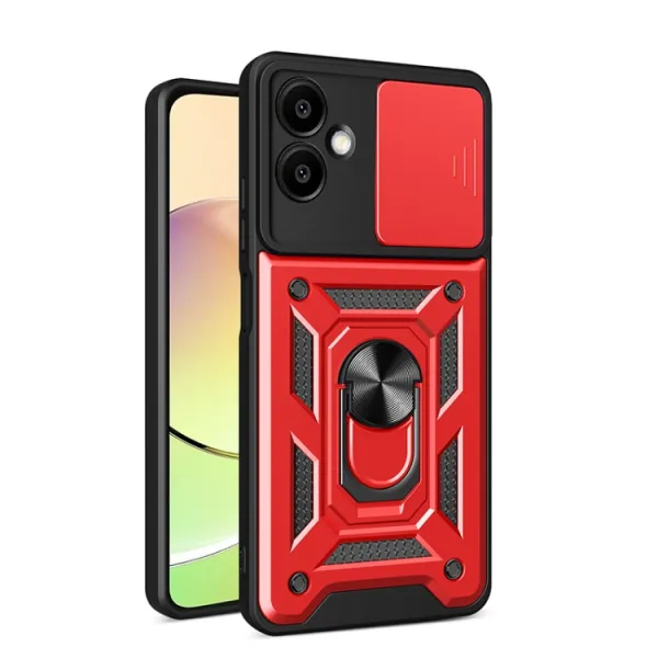 RING CAMERA Kryt s držiakom pre Samsung Galaxy A06 červený