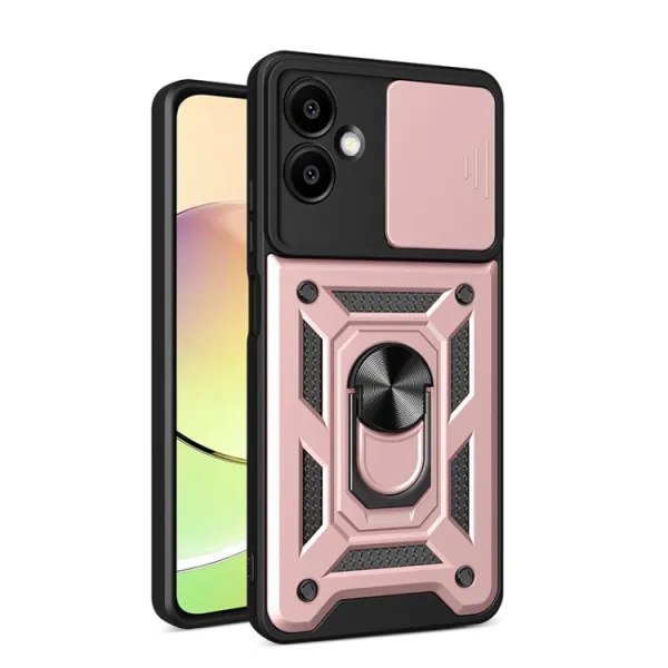 RING CAMERA Kryt s držiakom pre Samsung Galaxy A06 ružový