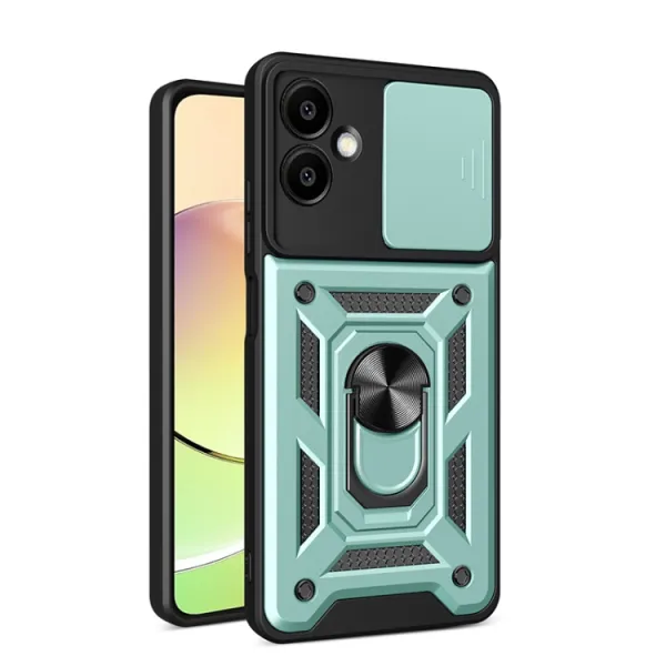 RING CAMERA Kryt s držiakom pre Samsung Galaxy A06 zelený