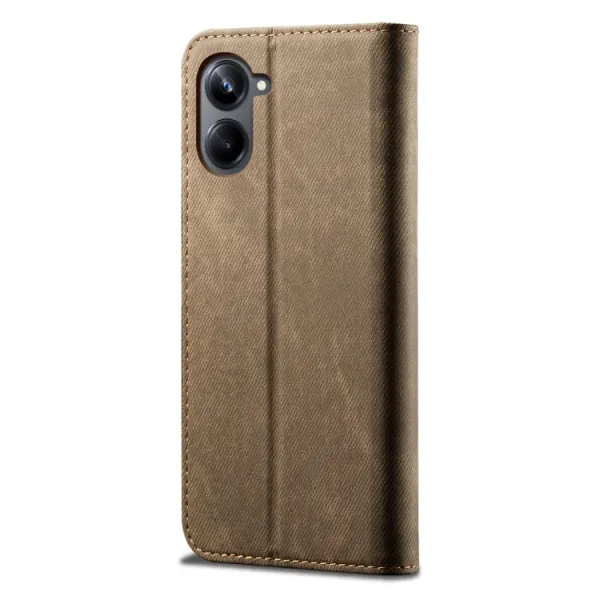 DENIM Peňaženkový kryt pre Samsung Galaxy A06 šedohnedý