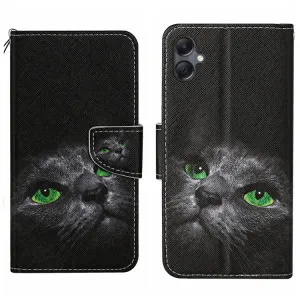 ART Peňaženkový kryt pre Samsung Galaxy A06 BLACK CAT