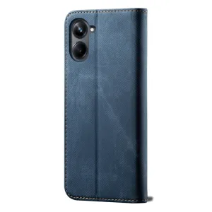 DENIM Peňaženkový kryt pre Samsung Galaxy A06 modrý