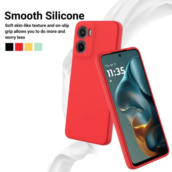 RUBBER Ochranný kryt pre Motorola Moto G05 / Moto E15 červený