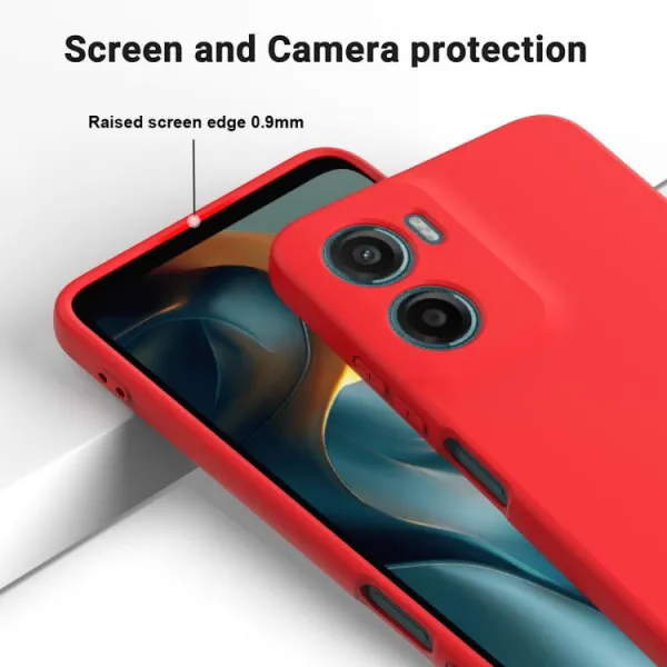 RUBBER Ochranný kryt pre Motorola Moto G05 / Moto E15 červený