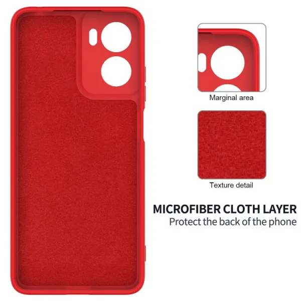 RUBBER Ochranný kryt pre Motorola Moto G05 / Moto E15 červený