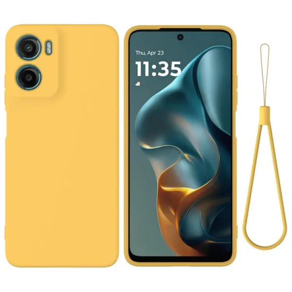 RUBBER Ochranný kryt pre Motorola Moto G05 / Moto E15 žltý