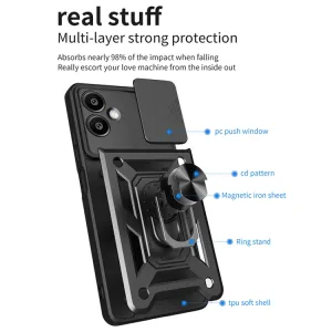 RING CAMERA Kryt s držiakom pre Samsung Galaxy A06 modrý