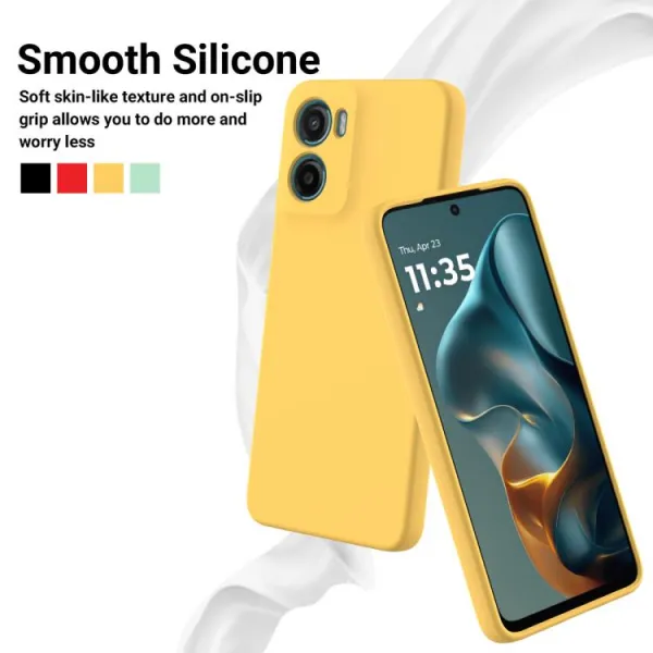 RUBBER Ochranný kryt pre Motorola Moto G05 / Moto E15 žltý