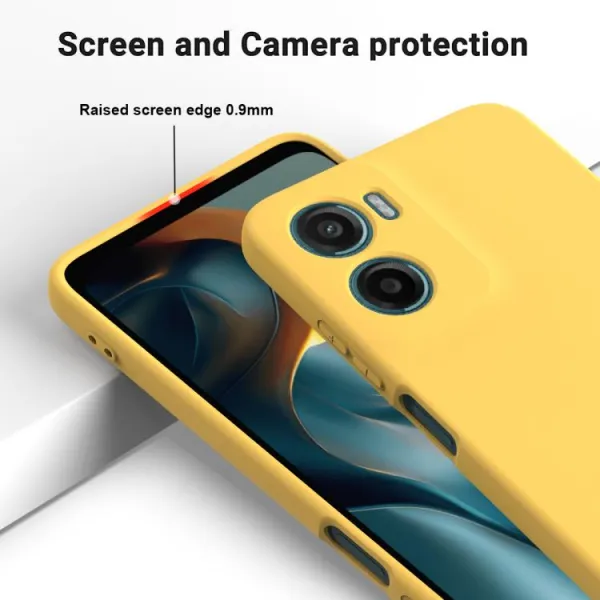RUBBER Ochranný kryt pre Motorola Moto G05 / Moto E15 žltý