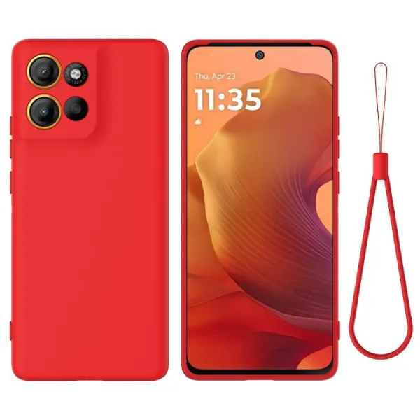 RUBBER Ochranný obal pre Motorola Moto G56 5G červený