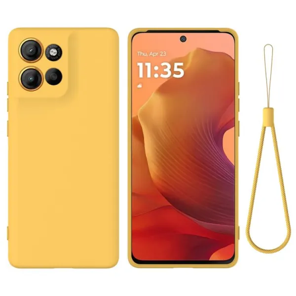 RUBBER Ochranný obal pre Motorola Moto G56 5G žltý