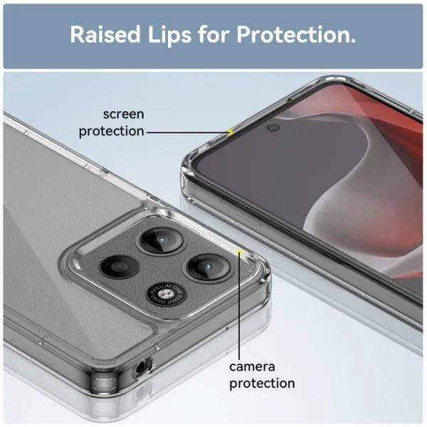 CRYSTAL Ochranný kryt pre Motorola Moto G15 / G15 Power / G17 / G17 Power priehľadný